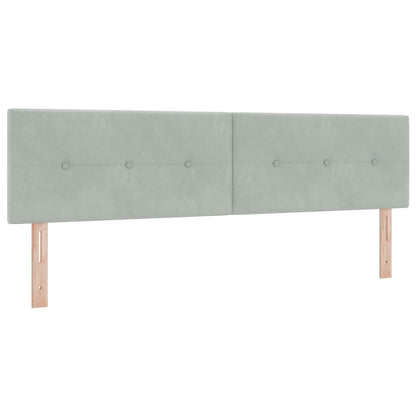 Letto con Contenitore con testiera 2 pz Grigio Chiaro