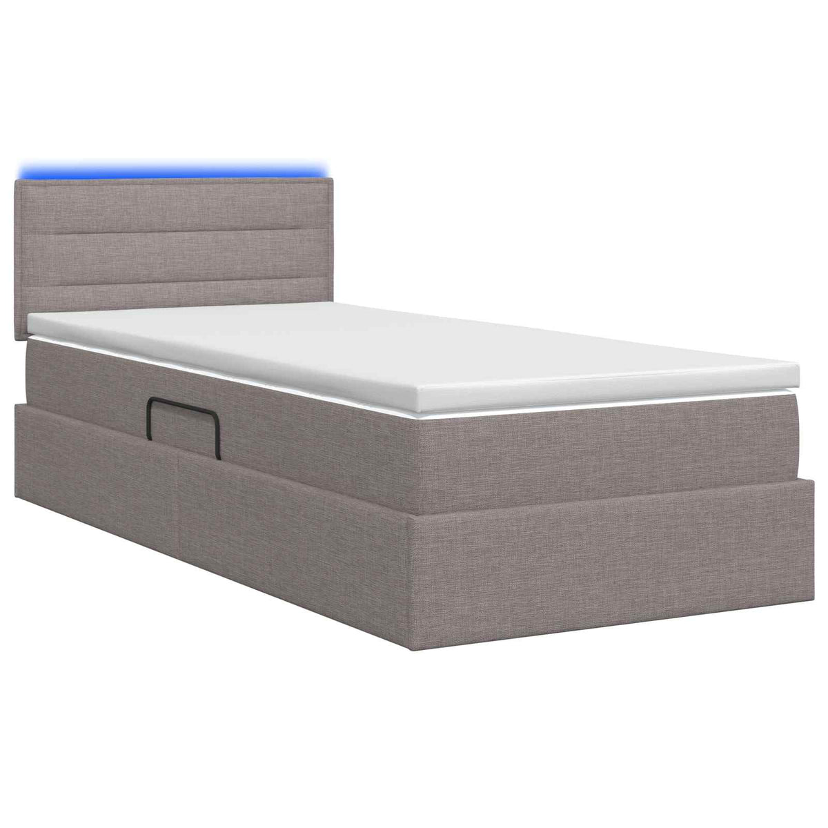 Letto con contenitore LED e materasso Tortora 90 x 200 cm | homemem39