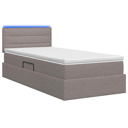 Letto con contenitore LED e materasso Tortora 90 x 200 cm | homemem39