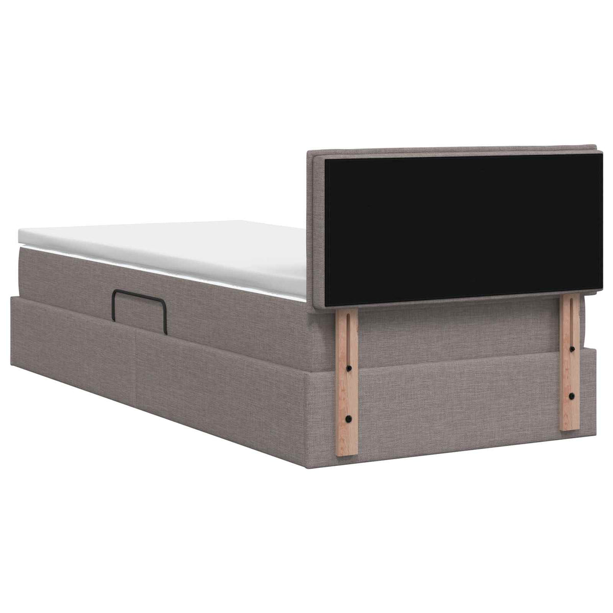 Letto con contenitore LED e materasso Tortora 90 x 200 cm | homemem39