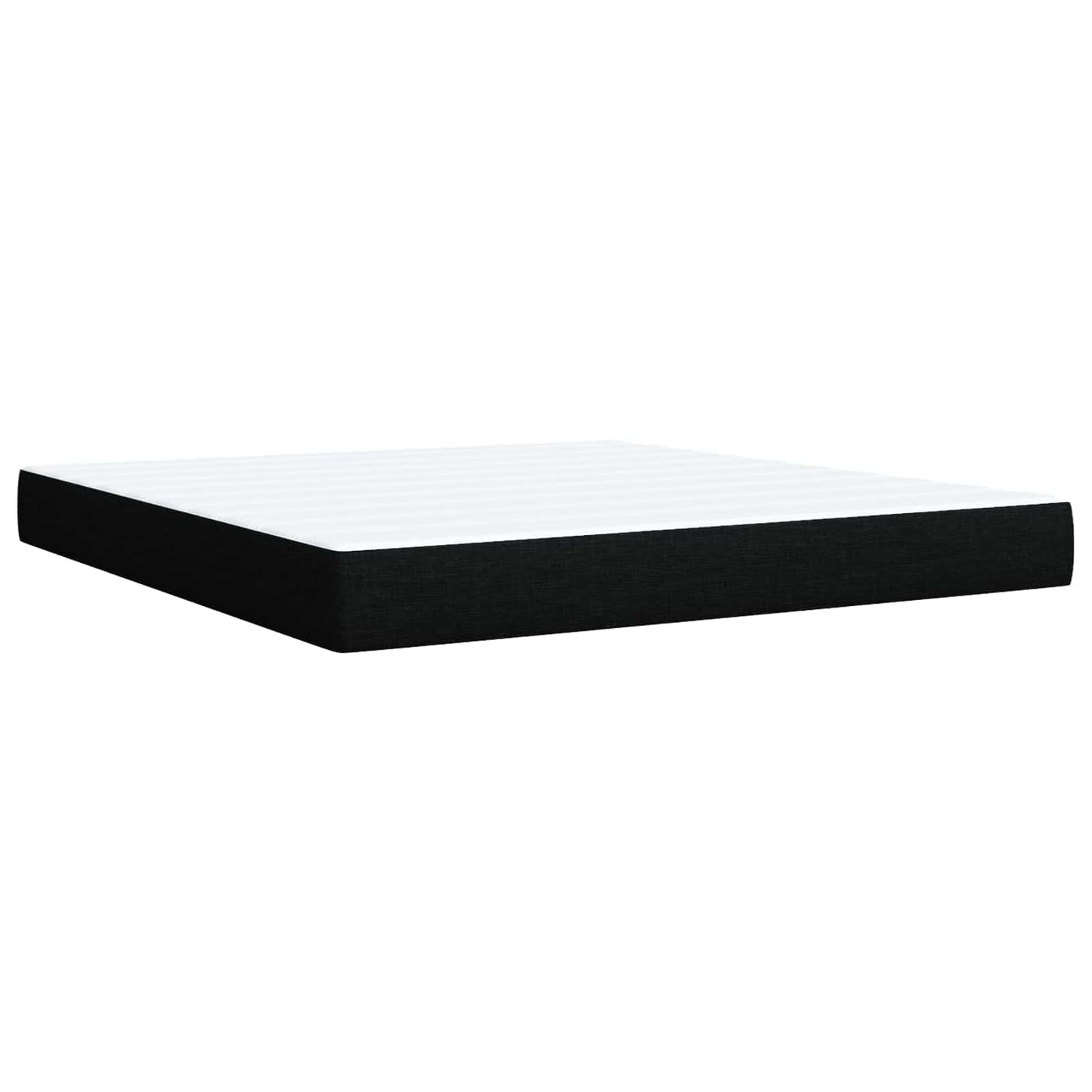 Letto con contenitore LED e materasso Nero 180 x 200 cm Tessuto
