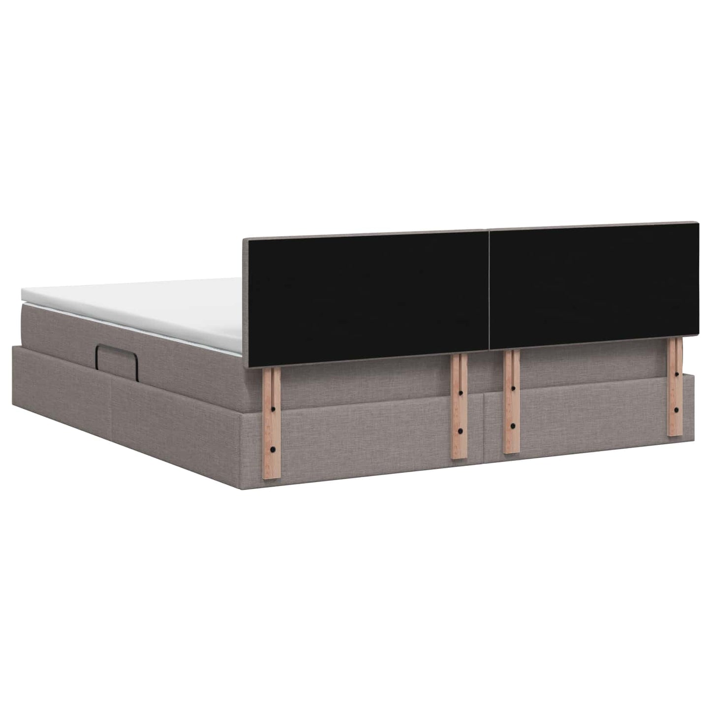 Letto con contenitore LED e materasso Tortora 160 x 200 cm