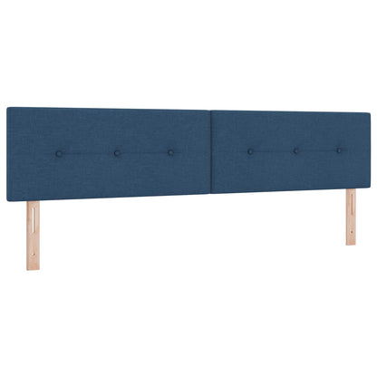 Letto con contenitore LED e materasso Blu 200 x 200 cm Tessuto