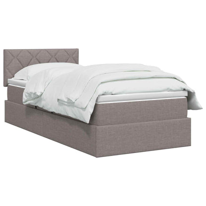 Letto con contenitore LED e materasso Tortora 90 x 190 cm