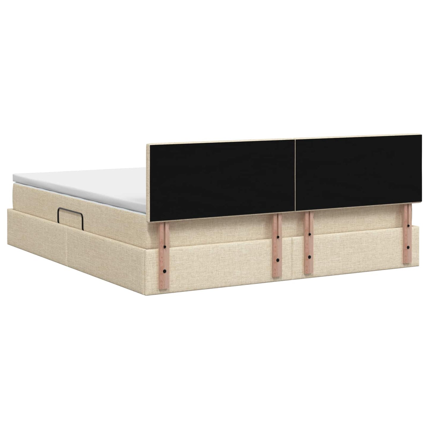Letto con contenitore LED e materasso Crema 160 x 200 cm | homemem39