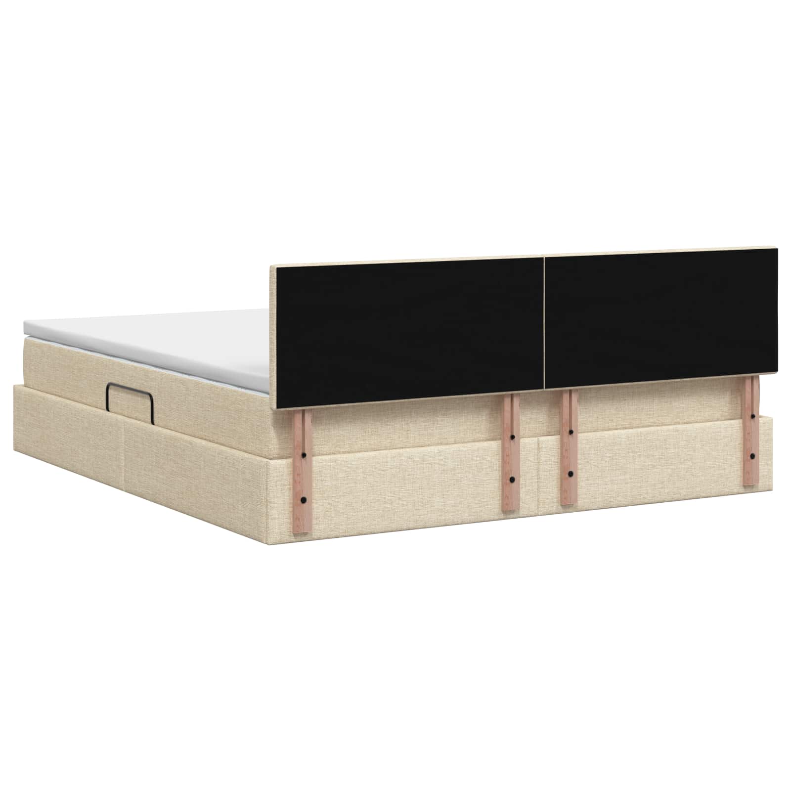 Letto con contenitore LED e materasso Crema 160 x 200 cm | homemem39