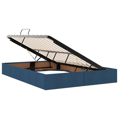 Letto con contenitore LED e materasso Blu 160 x 200 cm Tessuto | homemem39
