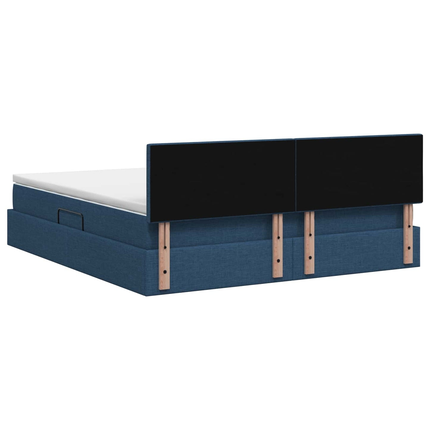 Letto con contenitore LED e materasso Blu 160 x 200 cm Tessuto | homemem39