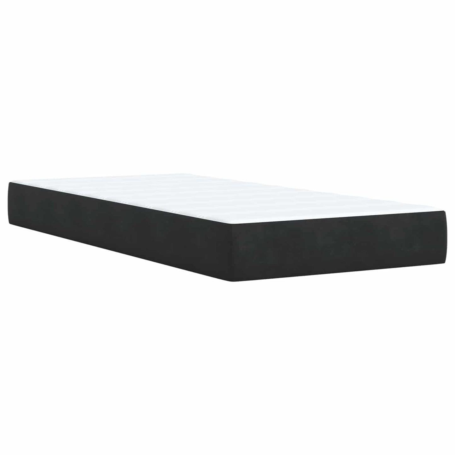Letto con contenitore LED e materasso Nero 100 x 200 cm Velluto