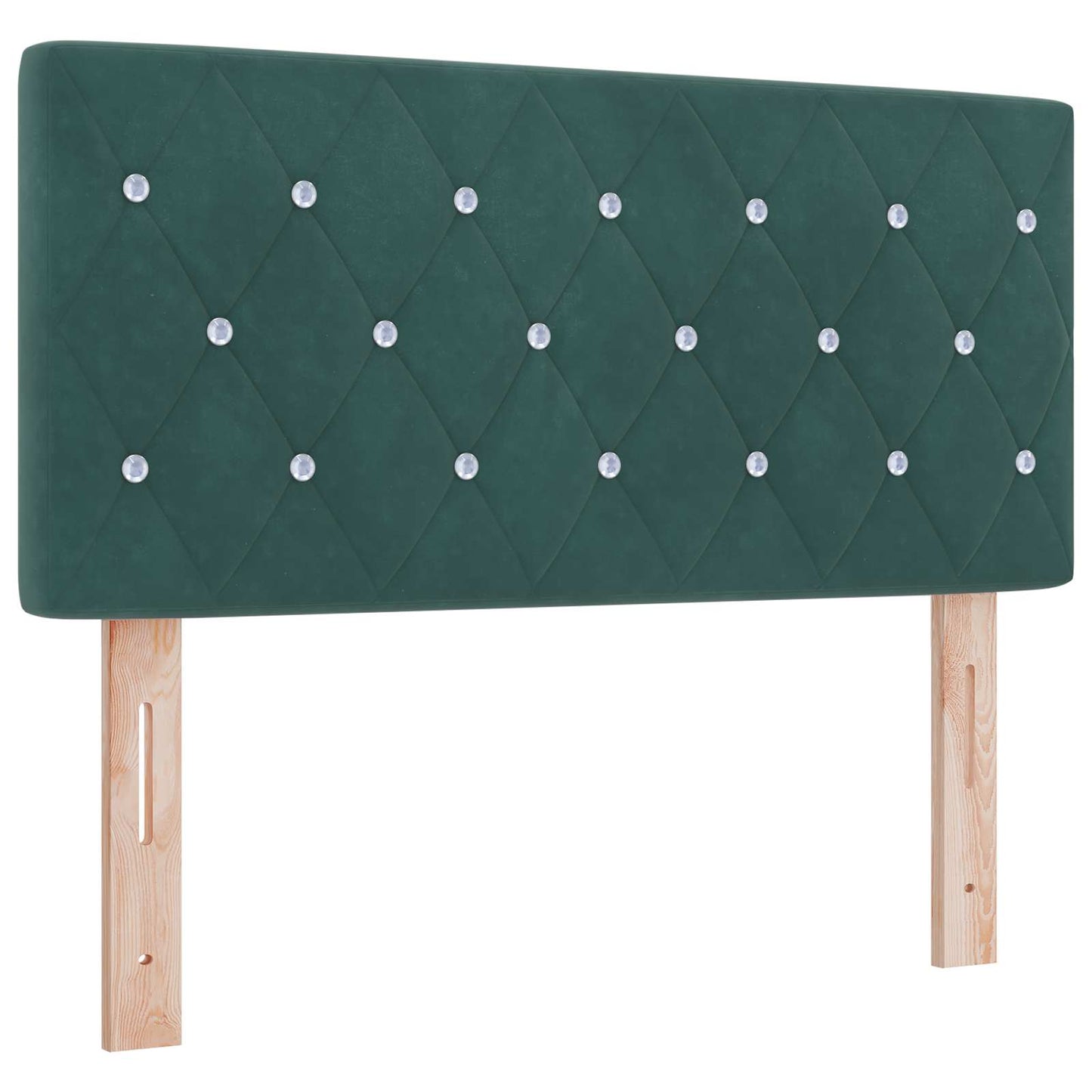 Letto con contenitore LED e materasso Verde Scuro 100 x 200 cm