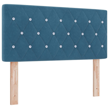 Letto con contenitore LED e materasso Blu Scuro 100 x 200 cm