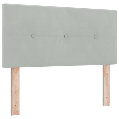 Letto con contenitore LED e materasso Grigio Chiaro