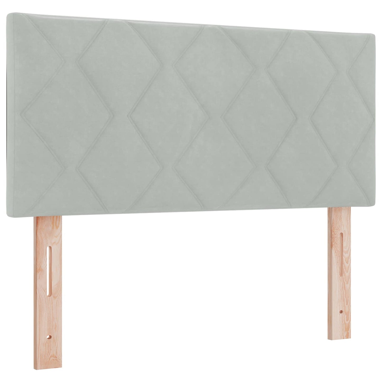 Letto con contenitore LED e materasso Grigio Chiaro 90 x 190 cm