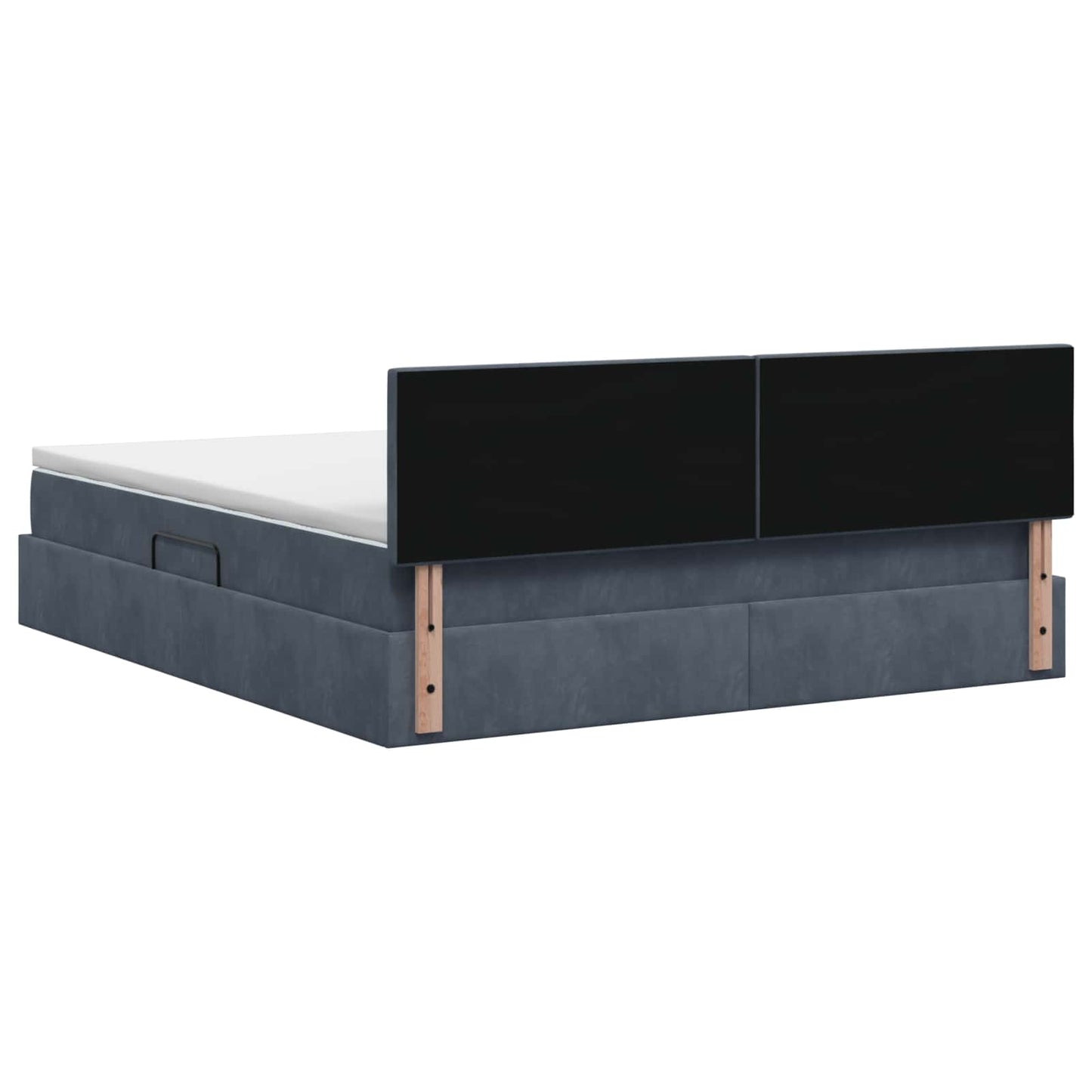 Letto con contenitore LED e materasso Grigio Scuro 140 x 190 cm | homemem39