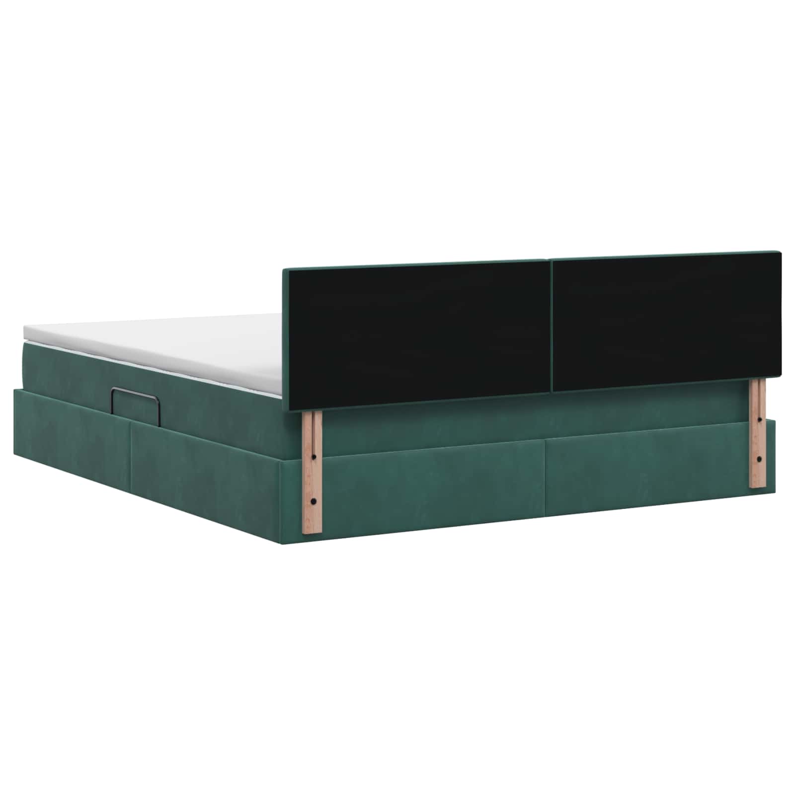 Letto con contenitore LED e materasso Verde Scuro 180 x 200 cm | homemem39