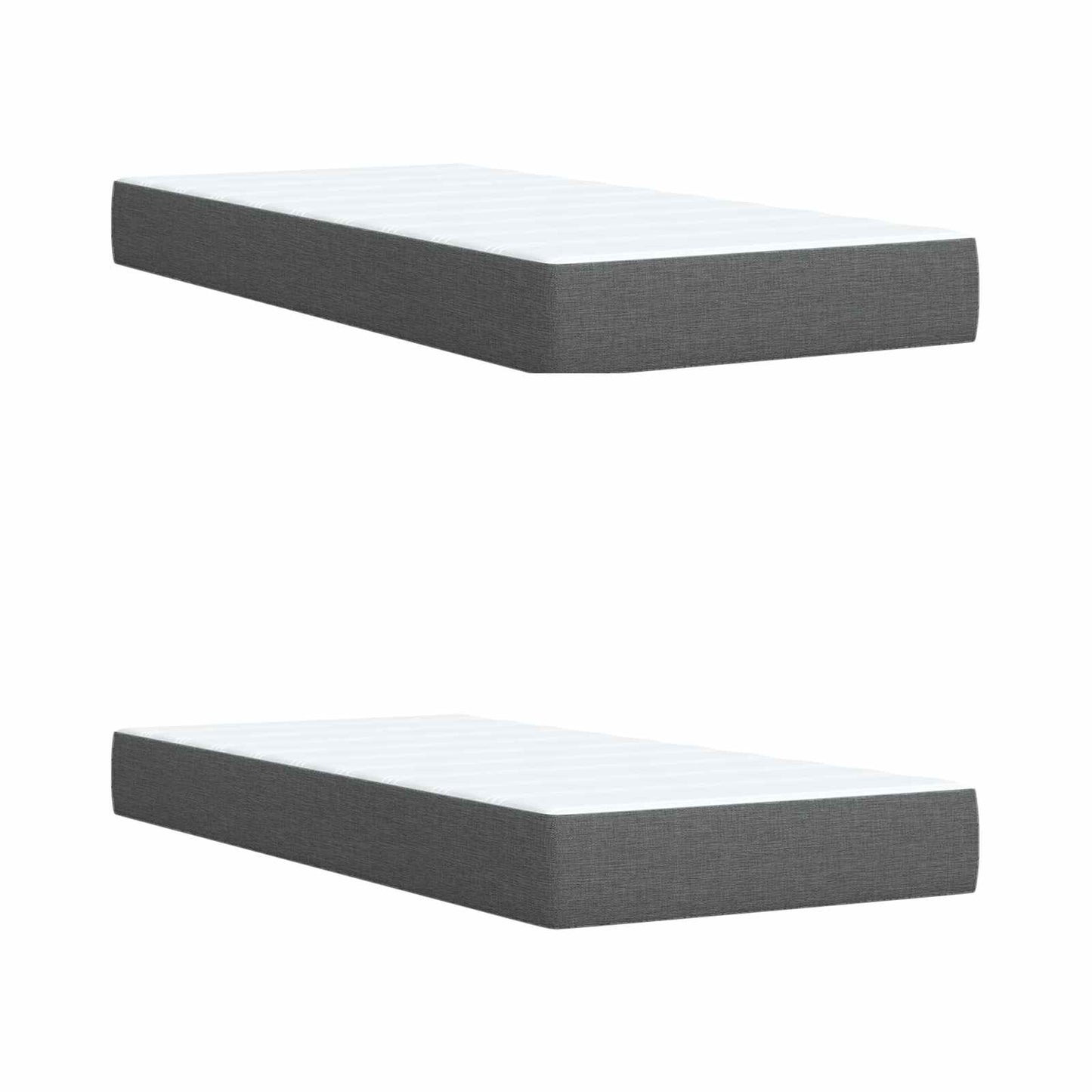 Letto con contenitore LED e materasso Grigio Scuro 180 x 200 cm | homemem39