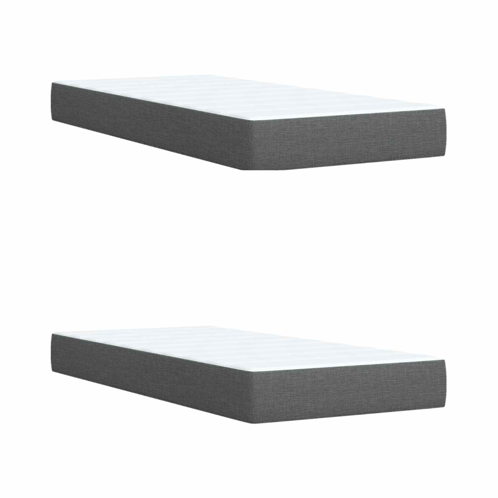 Letto con contenitore LED e materasso Grigio Scuro 180 x 200 cm | homemem39