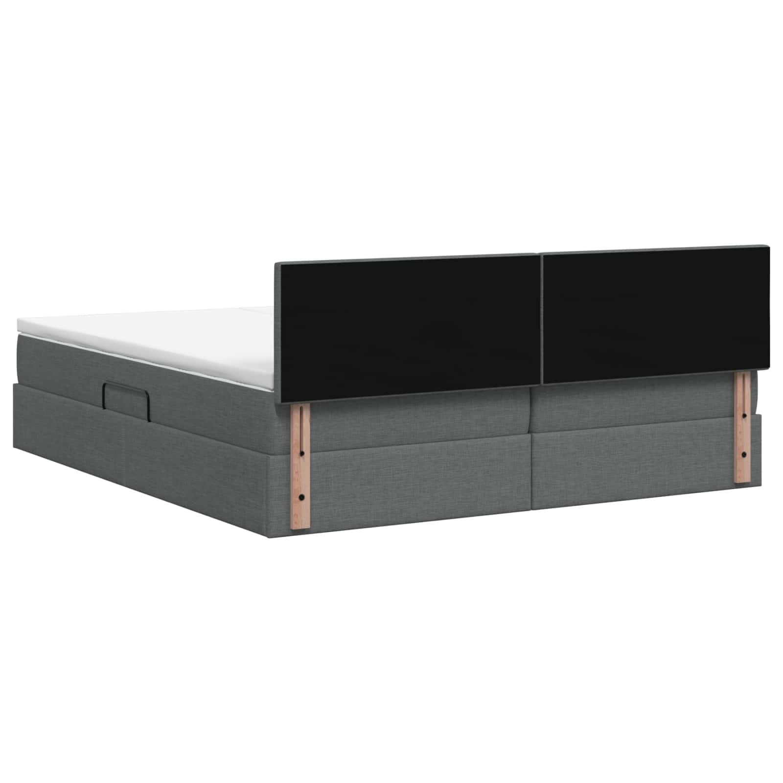 Letto con contenitore LED e materasso Grigio Scuro 180 x 200 cm | homemem39