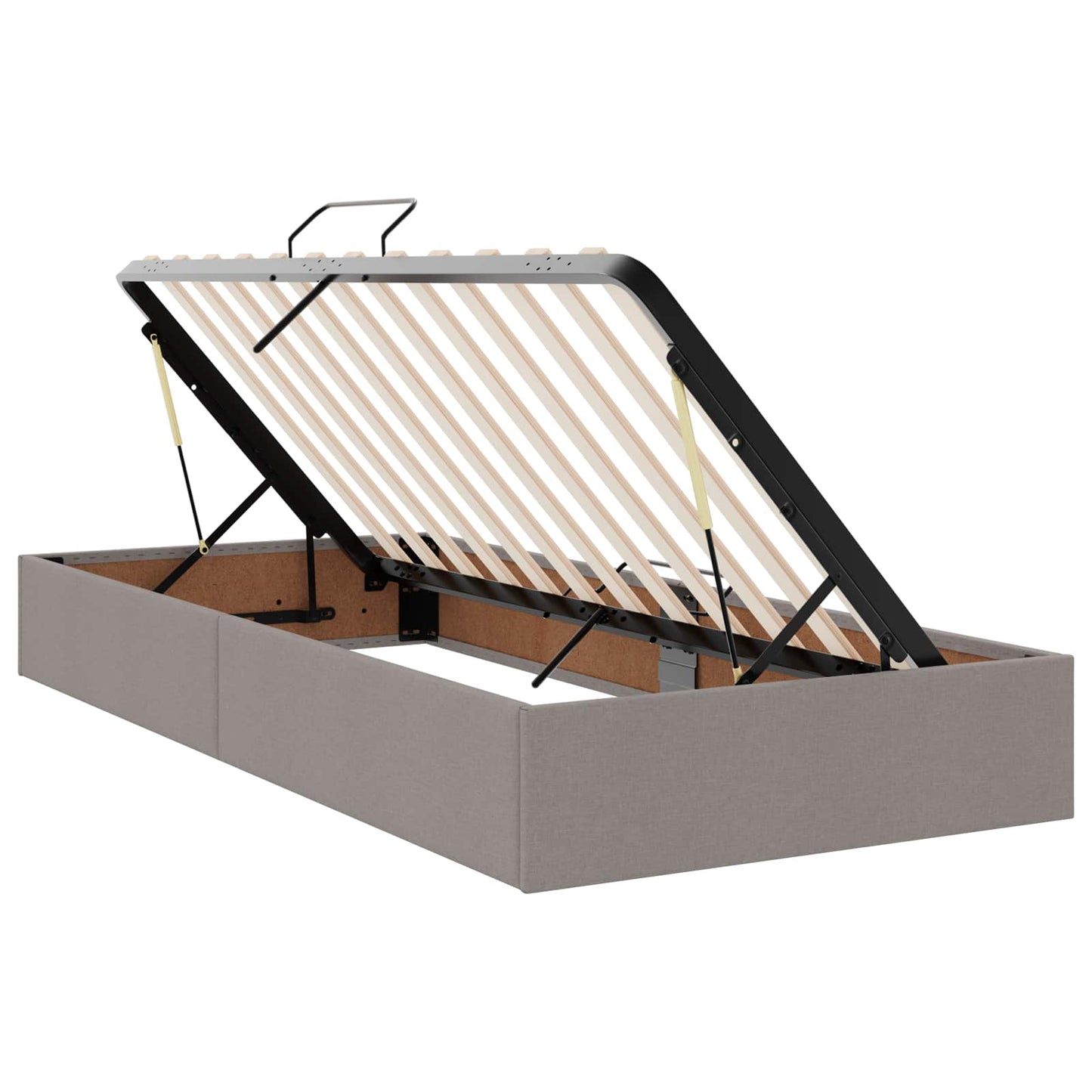 Letto con contenitore LED e materasso Tortora 200 x 200 cm | homemem39