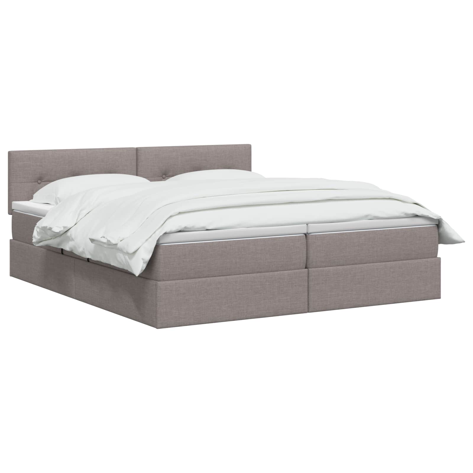 Letto con contenitore LED e materasso Tortora 200 x 200 cm | homemem39