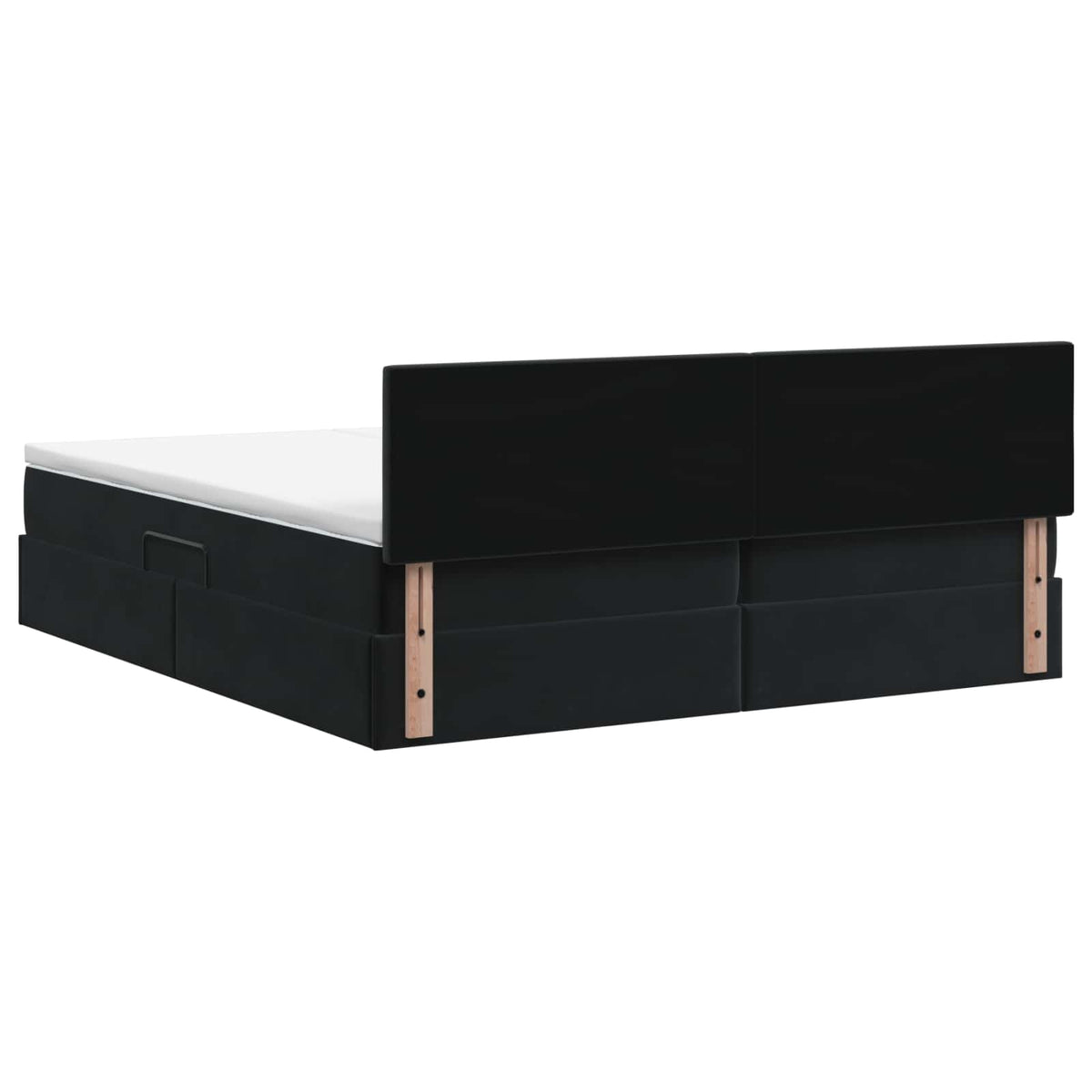 Letto con contenitore LED e materasso Nero 180 x 200 cm Velluto | homemem39