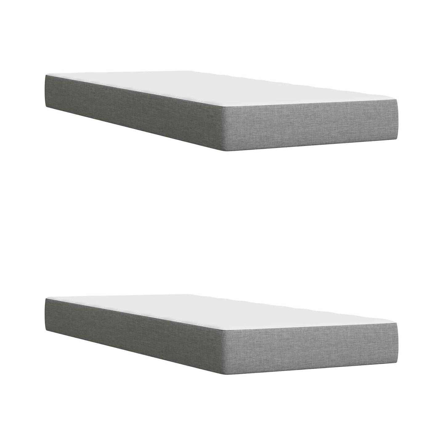 Letto con contenitore e materasso Grigio Chiaro 200 x 200 cm