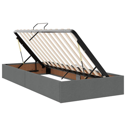 Letto con contenitore e materasso Grigio Scuro 90 x 190 cm