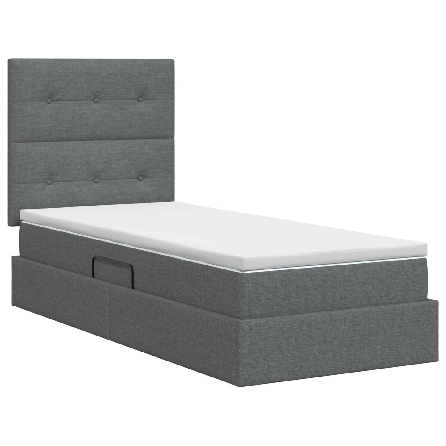 Letto con contenitore e materasso Grigio Scuro 90 x 190 cm | homemem39