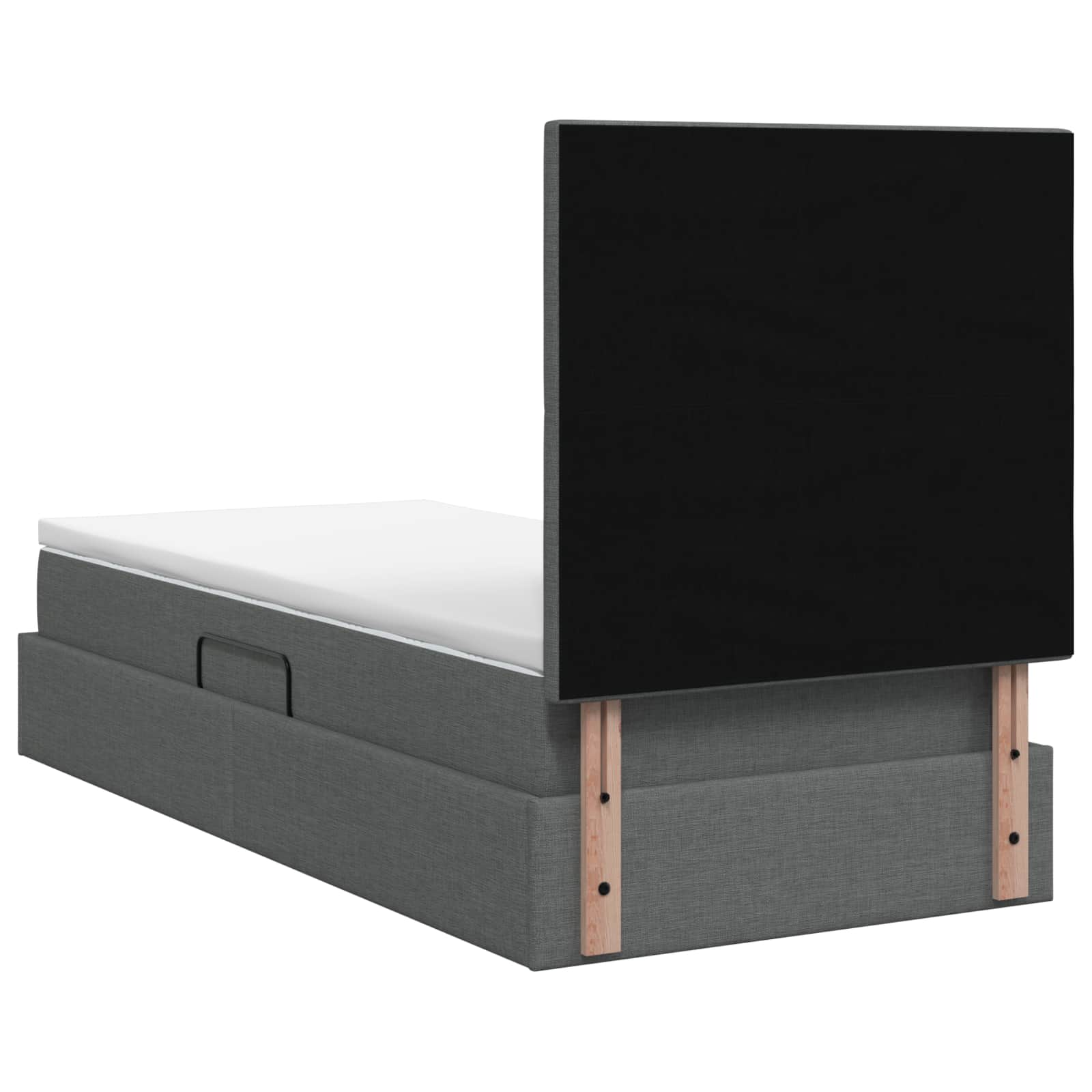 Letto con contenitore e materasso Grigio Scuro 90 x 190 cm | homemem39