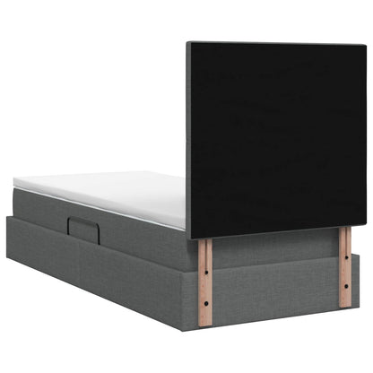 Letto con contenitore e materasso Grigio Scuro 90 x 190 cm | homemem39
