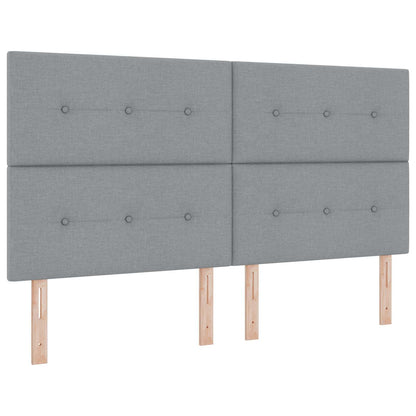 Letto con contenitore e materasso Grigio Chiaro 180 x 200 cm