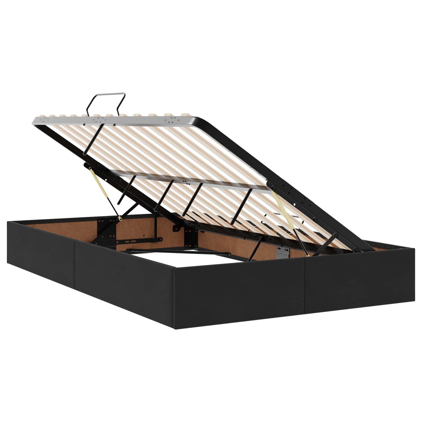 Letto con contenitore e materasso Nero 120 x 200 cm Velluto