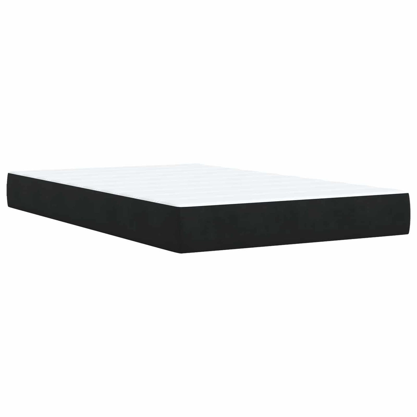 Letto con contenitore e materasso Nero 120 x 200 cm Velluto