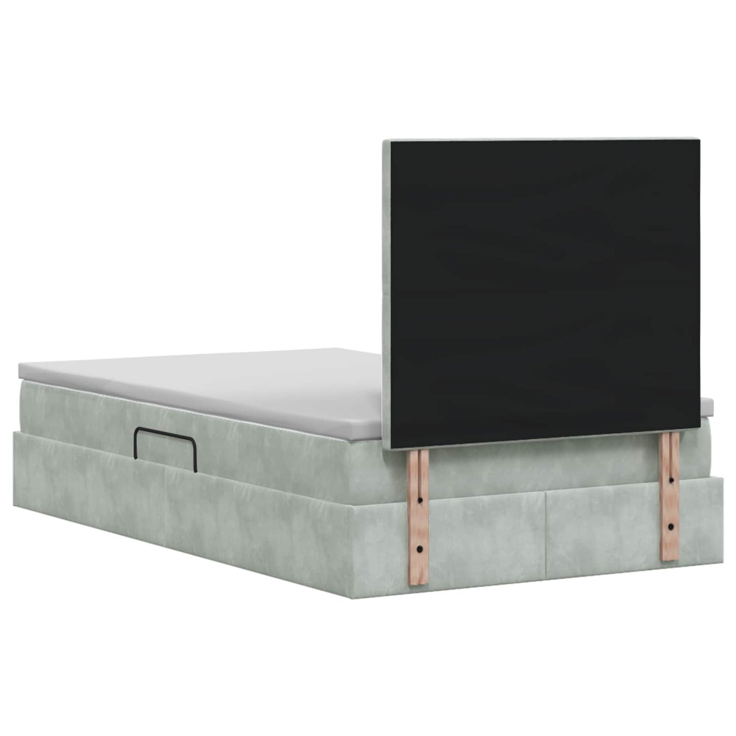 Letto con contenitore e materasso Grigio Chiaro 120 x 200 cm | homemem39