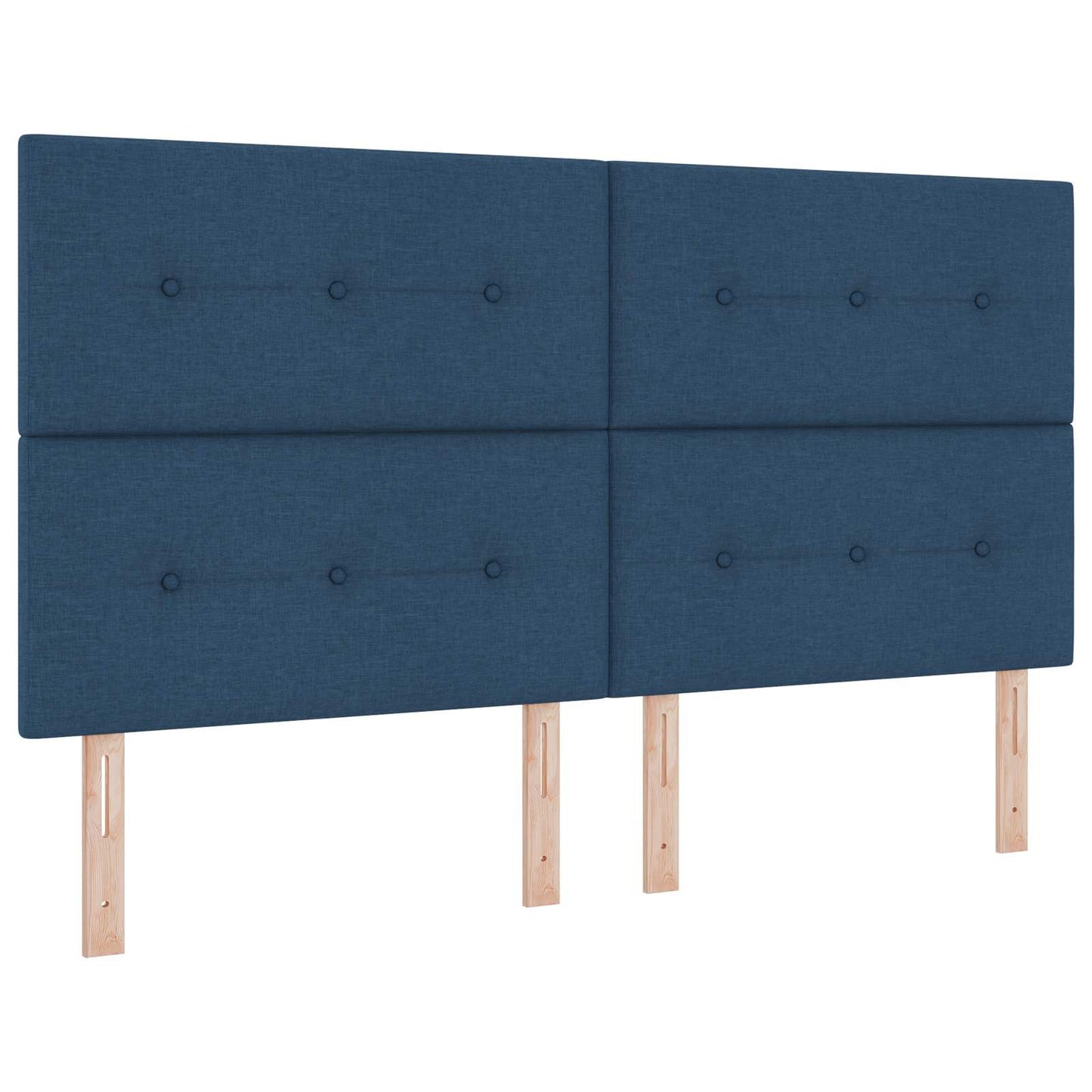 Letto con Contenitore con testiera Blu 200 x 200 cm Tessuto | homemem39