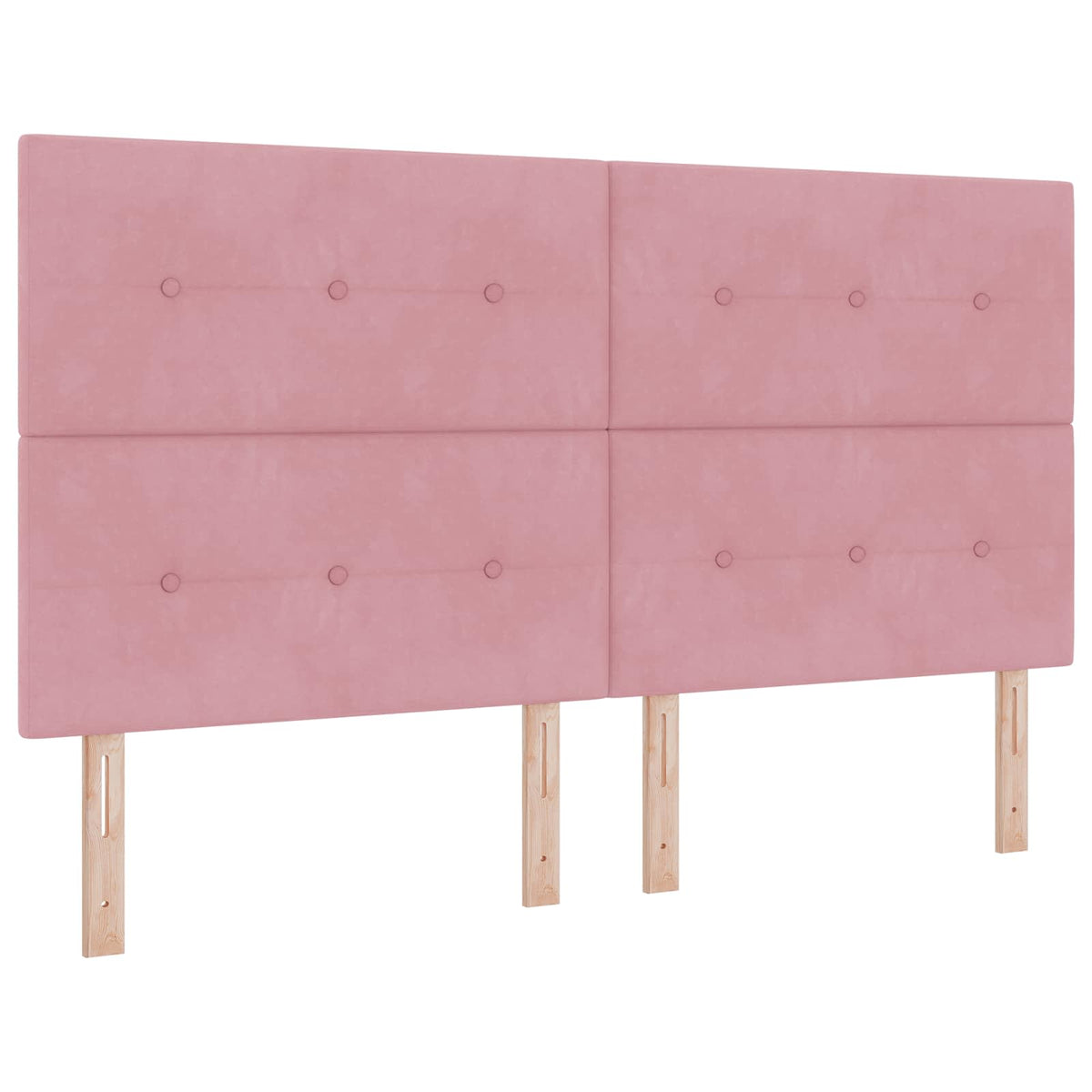Letto con Contenitore con testiera Rosa 200 x 200 cm Velluto