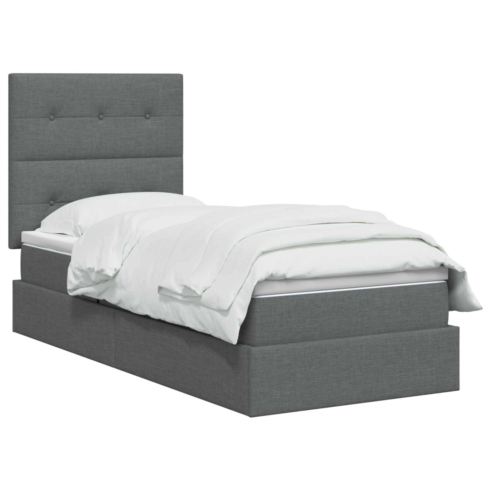 Letto con contenitore LED e materasso Grigio Scuro 90 x 200 cm | homemem39