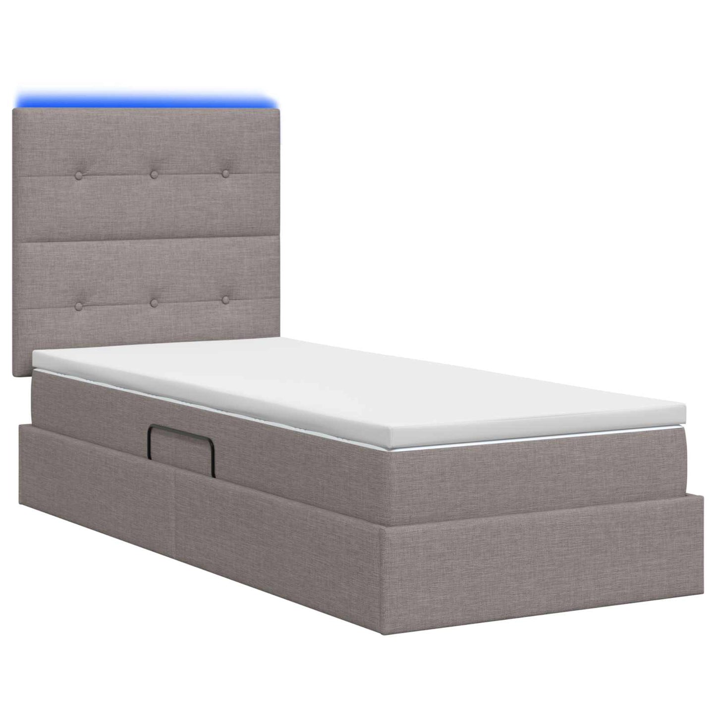 Letto con contenitore LED e materasso Tortora 100 x 200 cm | homemem39