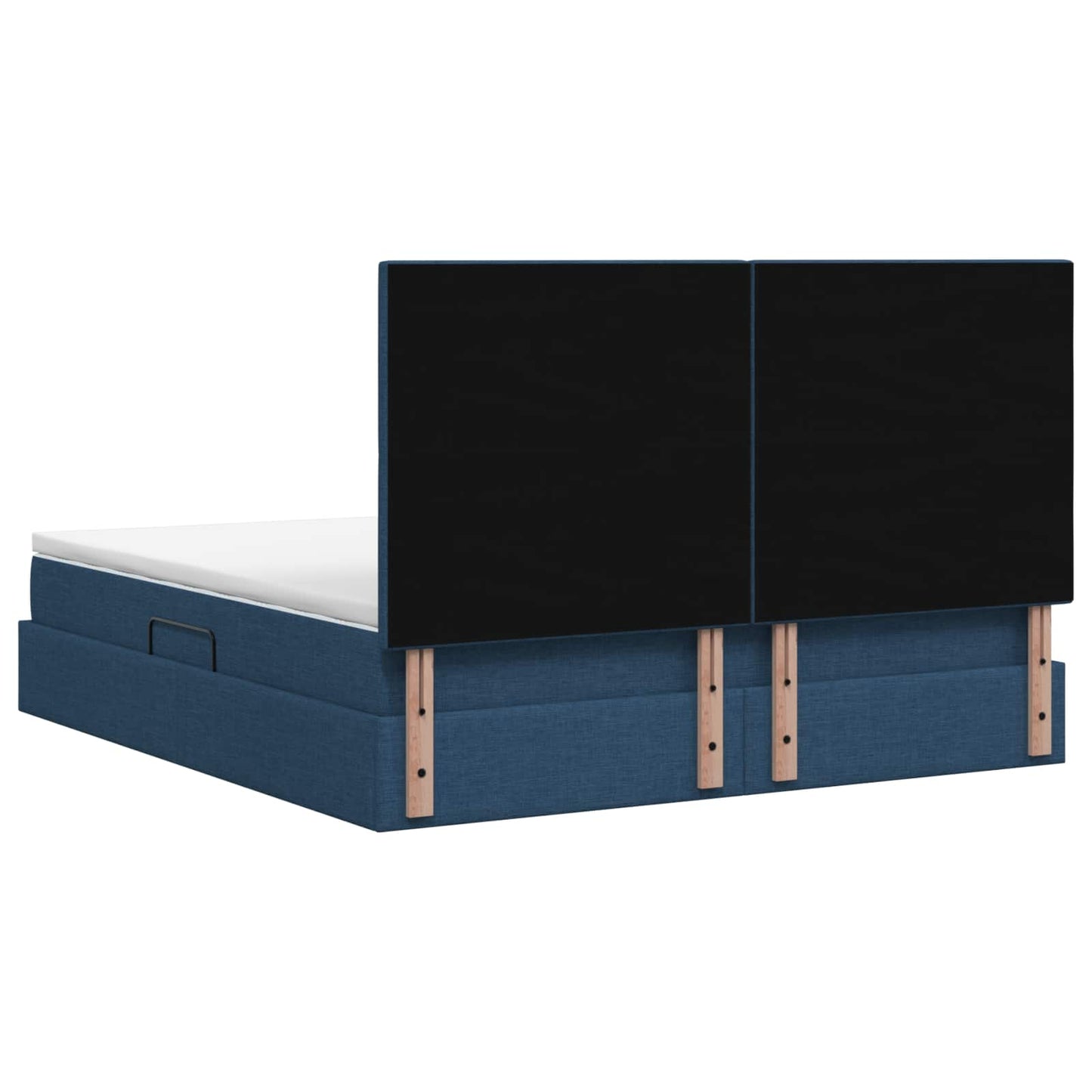 Letto con contenitore LED e materasso Blu 160 x 200 cm Tessuto