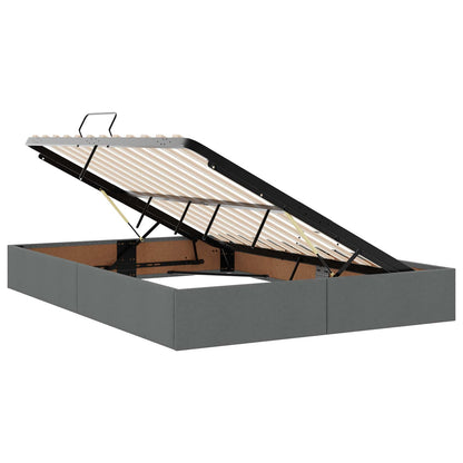 Letto con contenitore LED e materasso Grigio Scuro 140 x 200 cm | homemem39