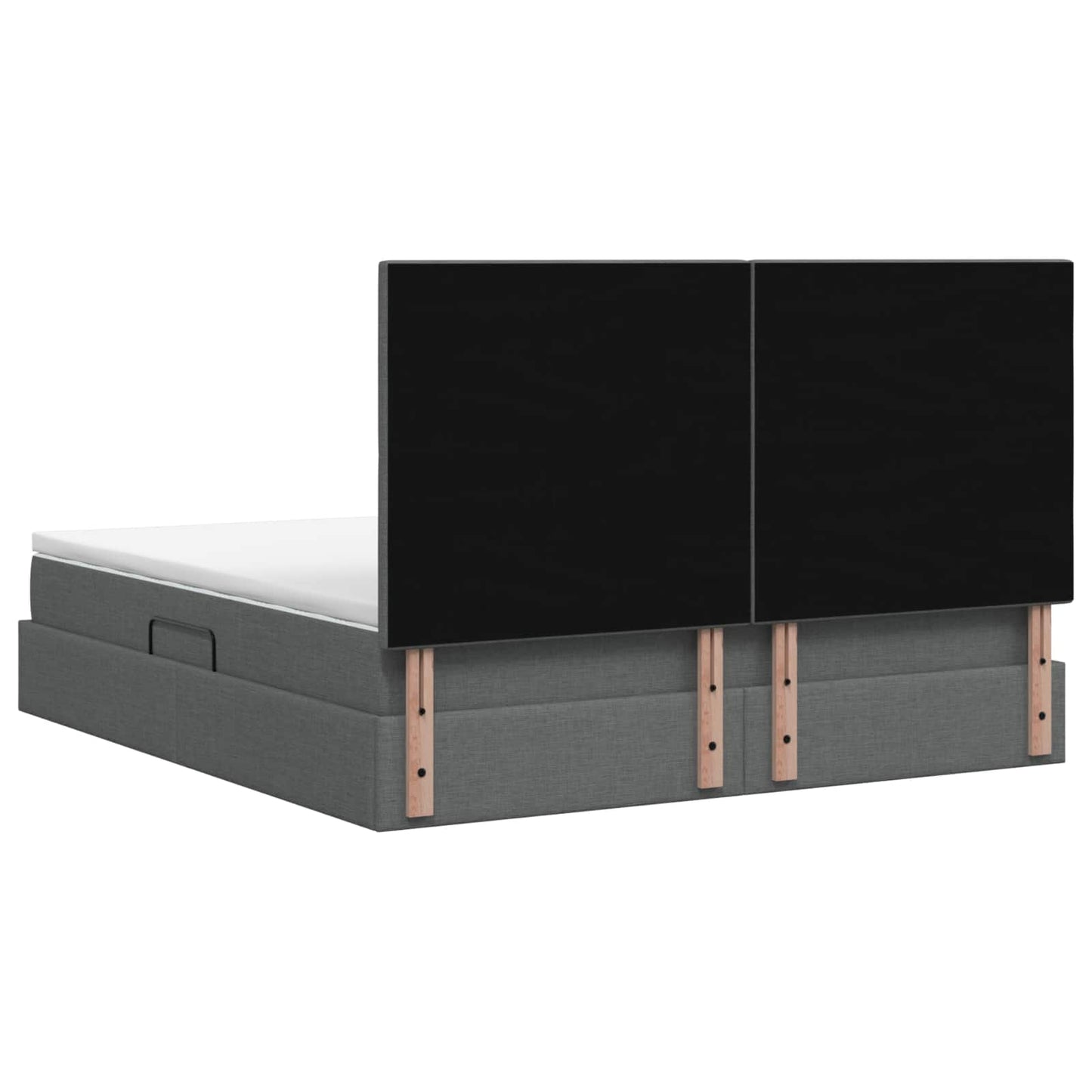 Letto con contenitore LED e materasso Grigio Scuro 140 x 200 cm | homemem39