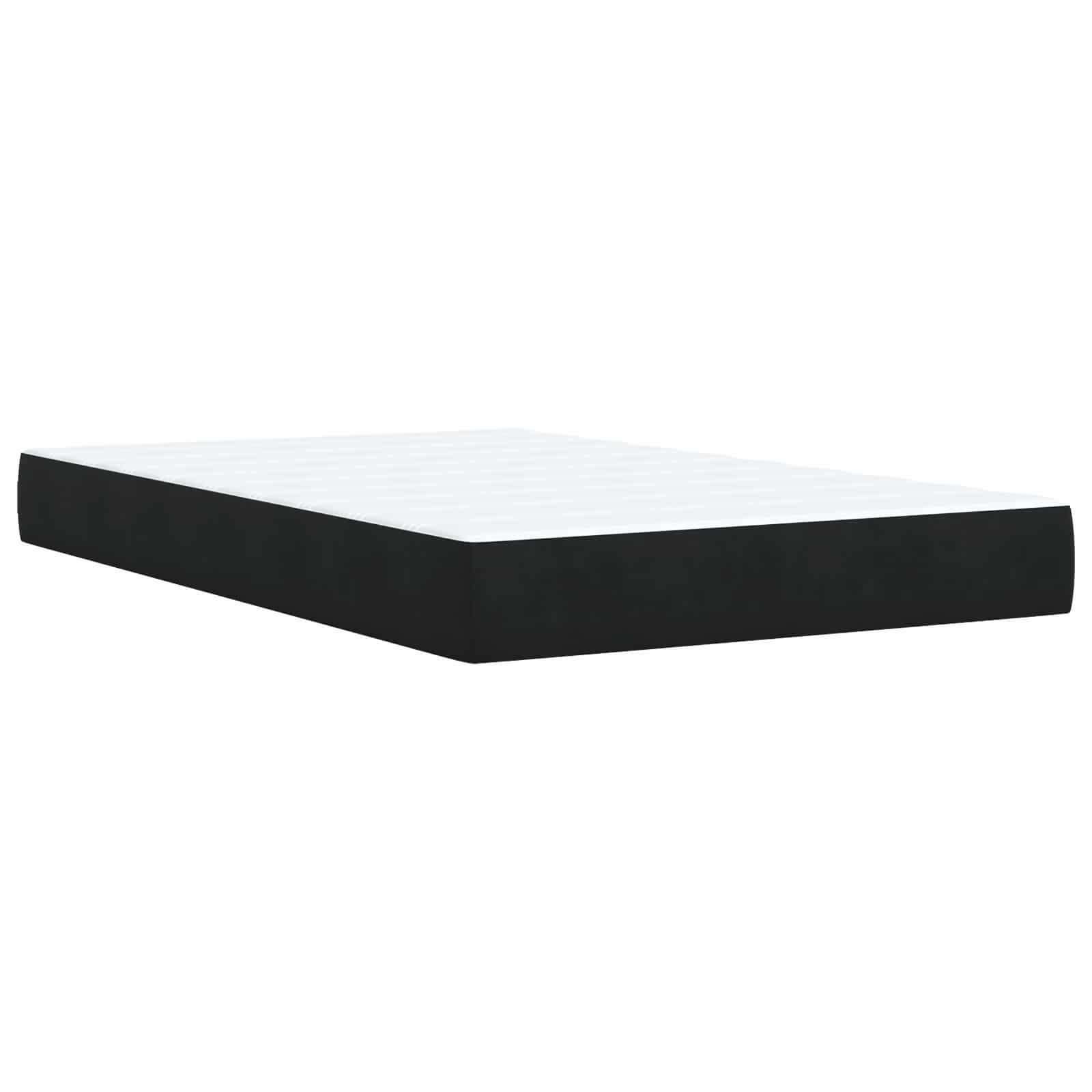 Letto con contenitore LED e materasso Nero 120 x 200 cm Velluto | homemem39