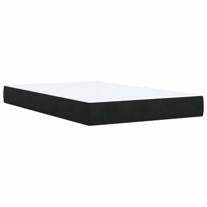 Letto con contenitore LED e materasso Nero 120 x 200 cm Velluto | homemem39