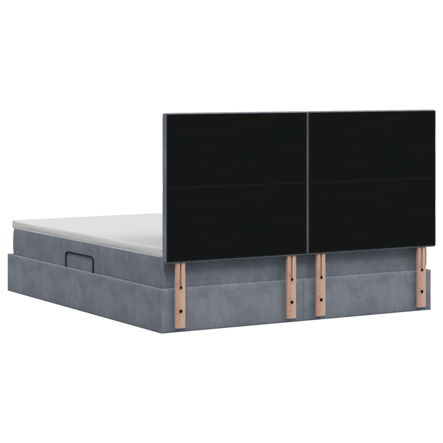 Letto con contenitore LED e materasso Grigio Scuro 160 x 200 cm | homemem39