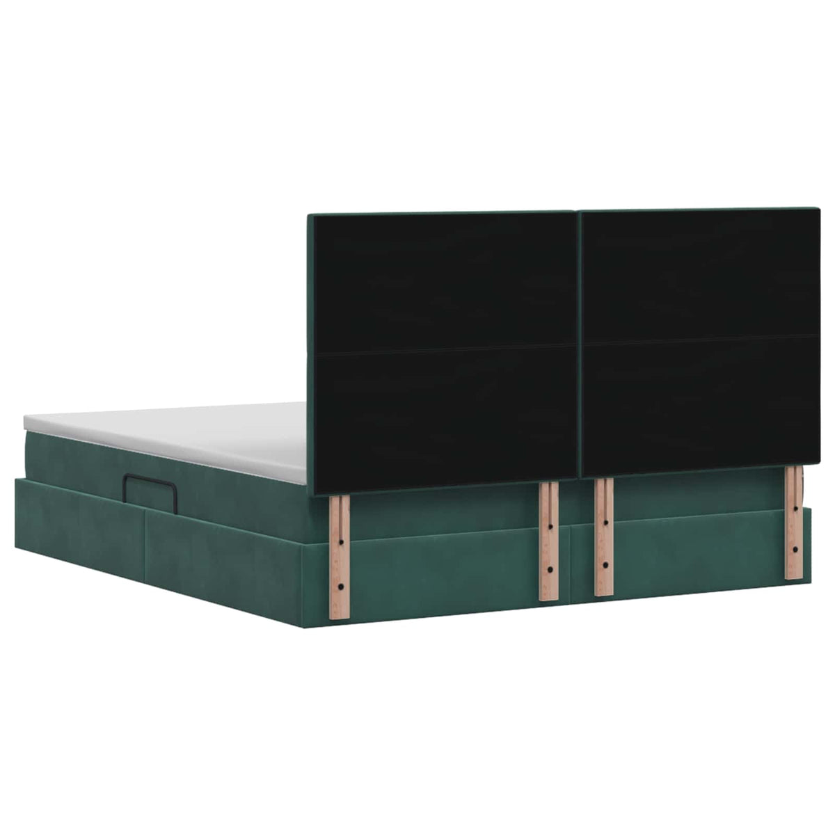Letto con contenitore LED e materasso Verde Scuro 160 x 200 cm | homemem39