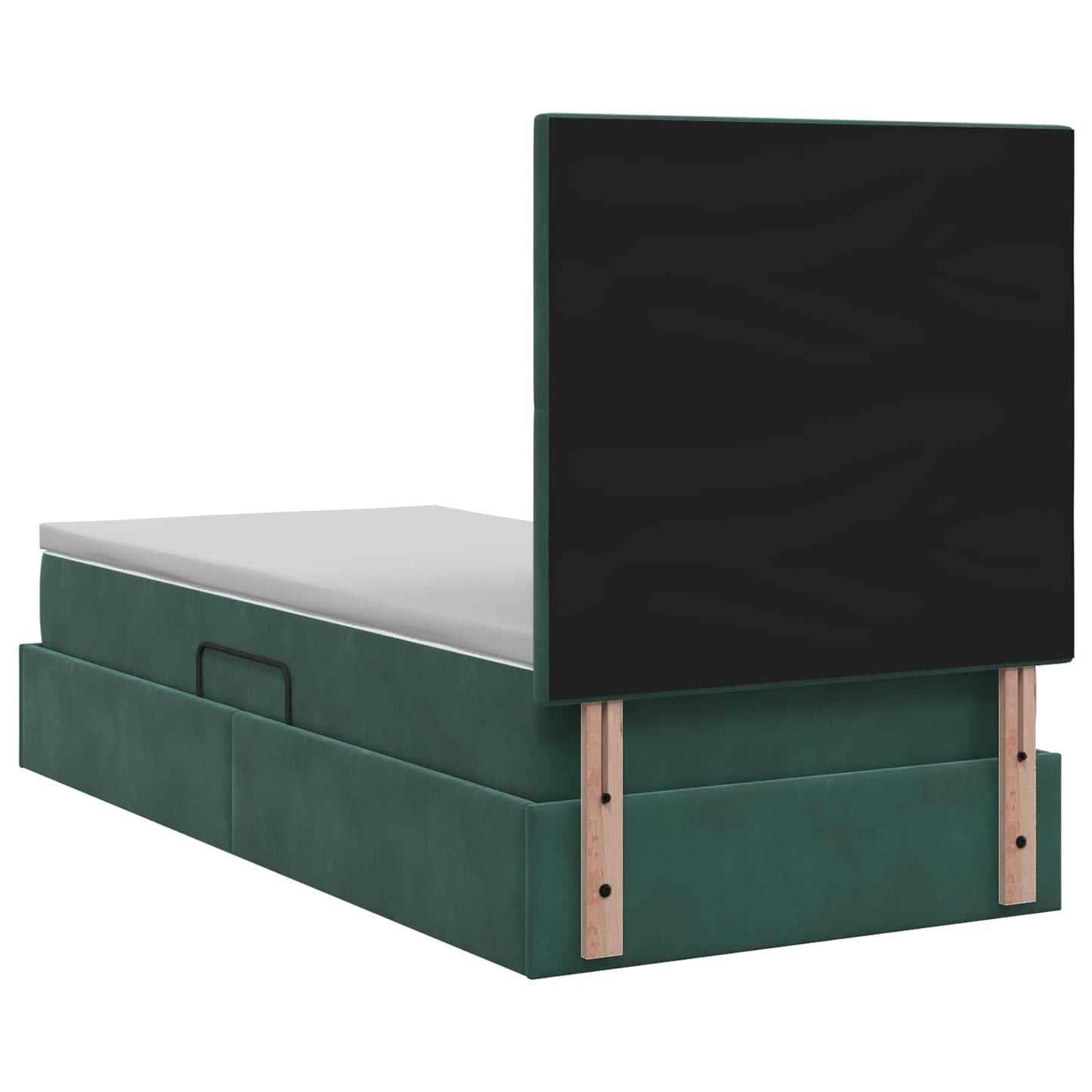 Letto con contenitore LED e materasso Verde Scuro 100 x 200 cm | homemem39