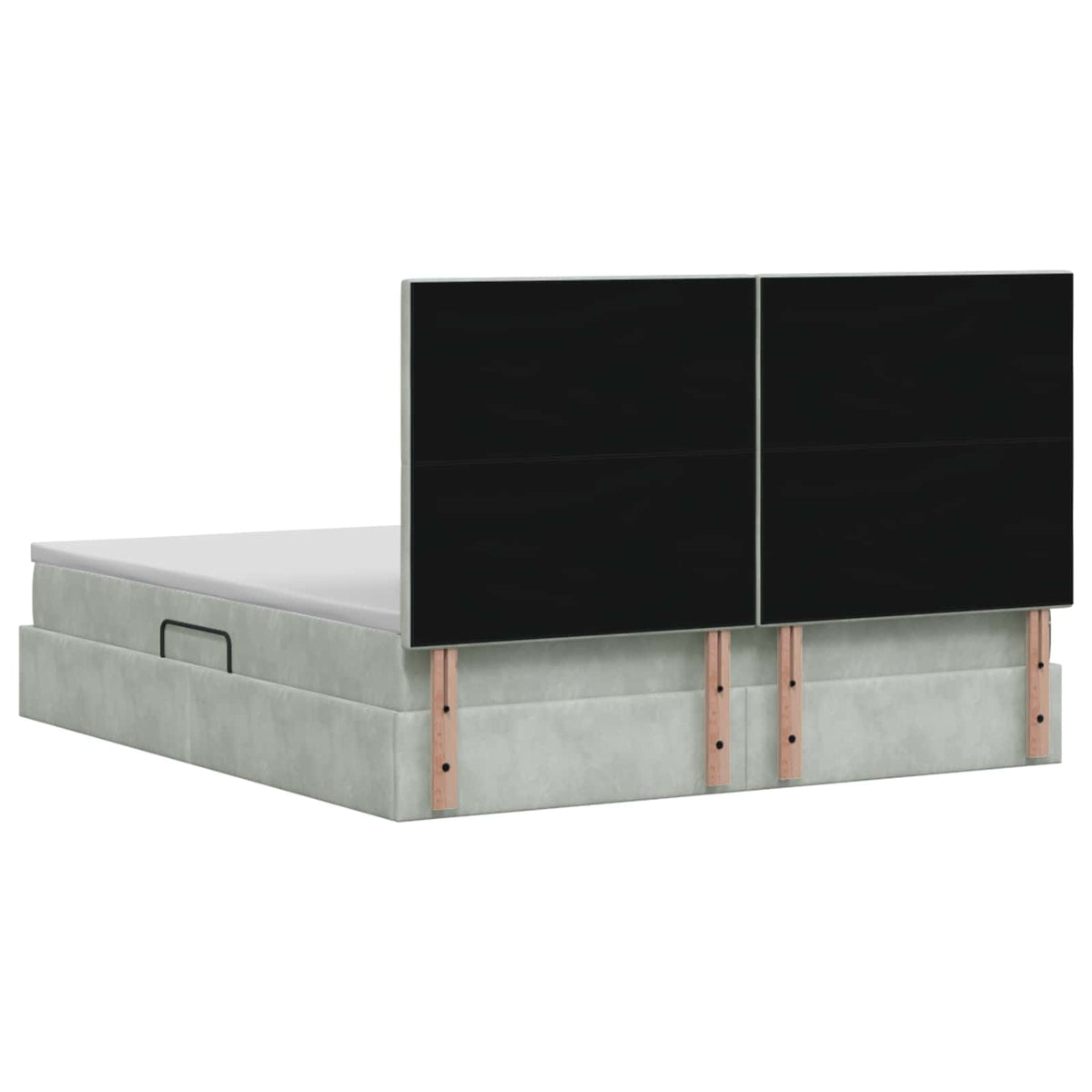 Letto con contenitore LED e materasso Grigio Chiaro | homemem39