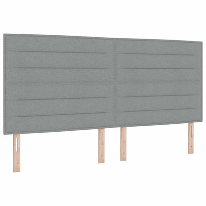 Letto con contenitore LED e materasso Grigio Chiaro