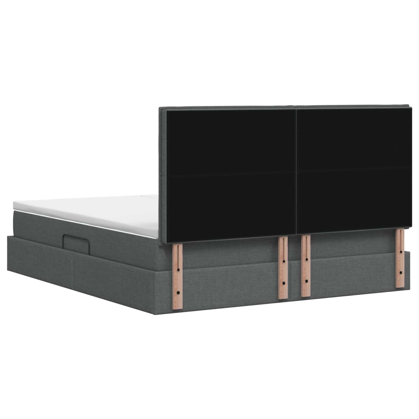 Letto con contenitore LED e materasso Grigio Scuro 200 x 200 cm | homemem39