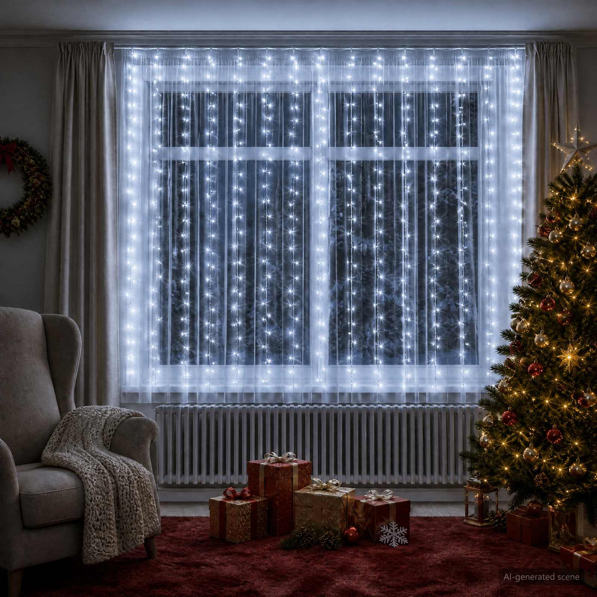 Tenda luminosa 400 LED Bianco freddo 600 x 200 cm